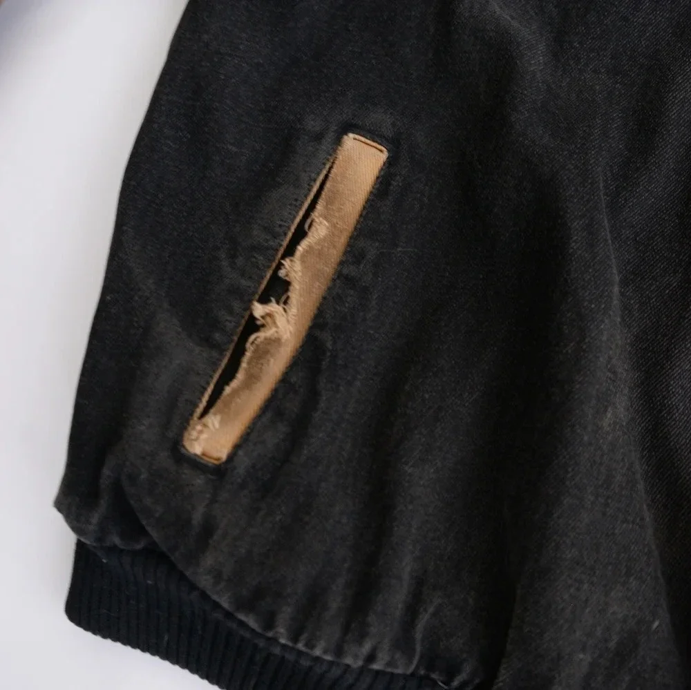 HH Co The New PL Logo - Vintage Western Concepts Black Brown  Denim Jacket - Picture 11 of 15